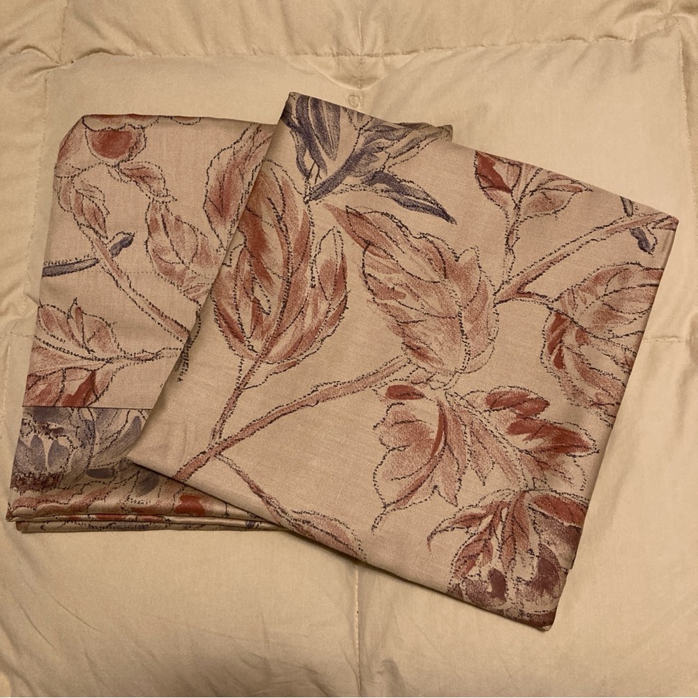 Vintage Nancy Koltes Fine Linens Italian Luxury Pillow Shams Set of Two